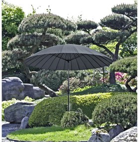 Szary parasol ogrodowy ø 260 cm – Garden Pleasure