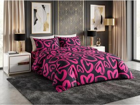PrzytulneMieszkanie.pl PrzytulneMieszkanie.pl Pościel z mikrofibry AMORYS różowa Rozmiar pościeli: 2 szt 70 x 80 cm | 160 x 200 cm