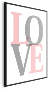 Plakat Szara miłość 21x30 cm z ramą czarną z marginesem ARTGEIST B