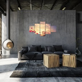 Obraz - Łąka z kwiatami (125x70 cm)
