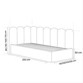 Łóżko młodzieżowe ELSA - 80x200