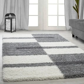 Dywan shaggy Gala szaro-kremowy 160 cm x 230 cm