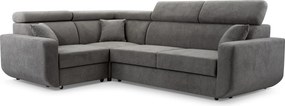 Masseno Narożnik RENO z funkcją spania i pojemnikiem na pościel Narozniki L, Rozkładana sofa - Szary, VELO 635