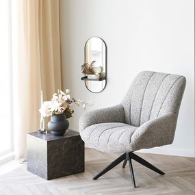 Lustro z półką ścienne 25x60 cm Olbia – House Nordic