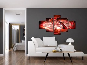 Obraz - czerwone kształty (125x70 cm)