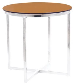 ŁAWA CRYSTAL B SZKŁO DYMIONE BURSZTYNOWE/SREBRNY FI 55 SIGNAL