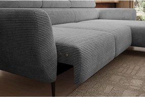 Narożnik ALISSON S/MINI Prawostronny z elektrycznym wysuwem w tkaninie POSO 145 WERSAL