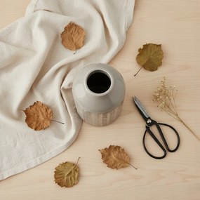 Osłonka Ceramiczna Szara 17 cm Nowoczesny Wazon zdobiony Elegancki wzór