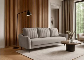Kanapa Arvella – elegancka sofa 3-osobowa z funkcją spania i pojemnikiem na pościel, dostępna w 6 kolorach tkanin