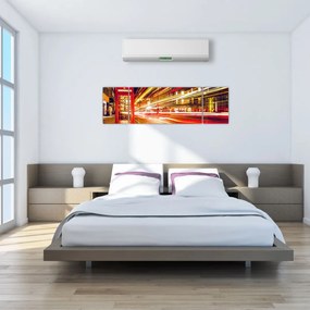 Obraz - czerwona budka telefoniczna (170x50 cm)