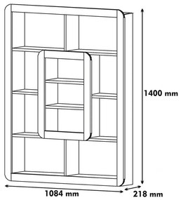 Biblioteczka Orkide White and Walnut