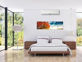 Obraz skąpanego w słońcu krajobrazu (170x50 cm)
