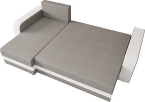 Rozkładana narożna sofa VALERIO 238x140 cm, ciemnoszara, uniwersalna + 2 poduszki GRATIS