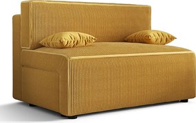 Musztardowa sztruksowa sofa rozkładana Z1-E96