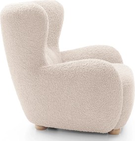 Kremowy skandynawski fotel włochacz K1-N12