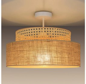 Żyrandol natynkowy BOHO 1xE27/60W/230V śr. 40 cm rattan