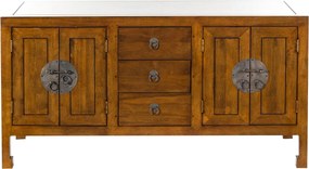 Komoda Ibuku 3szuflady + 4 drzwi, brown 126x55x65cm