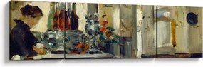Obraz - Style of Edouard Manet, Bon Bock Cafe, reprodukcje (170x50 cm)
