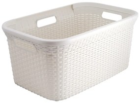 Biały kosz na pranie Curver Style Basket, 45 l