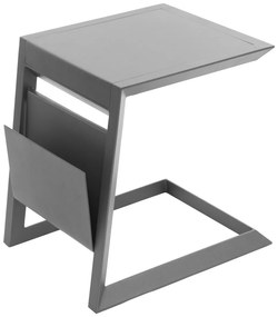 Aluminiowy stolik z gazetnikiem ALLURE