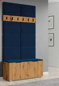 Wieszak do przedpokoju CLIF W-100 dąb artisan/czarny HALMAR