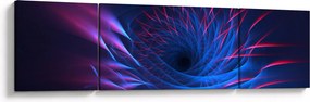 Obraz - abstrakcja kwiatu (170x50 cm)
