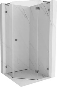Mexen Lunar L kabina prysznicowa pięciokątna uchylna prawa 90 x 90 cm, transparent, gun metal - 831L-090P-090L-95-00-P