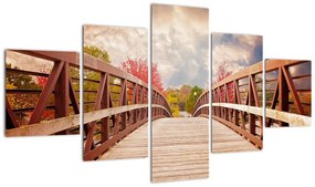Obraz - drewniany most (125x70 cm)