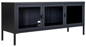 Czarna metalowa szafka pod TV 130x55 cm Brisbane – House Nordic