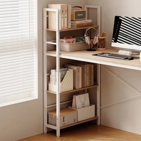 Biurko młodzieżowe z regałem komputerowe jasny brąz nowoczesne loft 120 cm