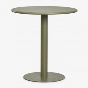 Okrągły Stół Kuchenny Ø70 Cm Z Żelaza Mizzi Intensywny Verde Olive - Sklum