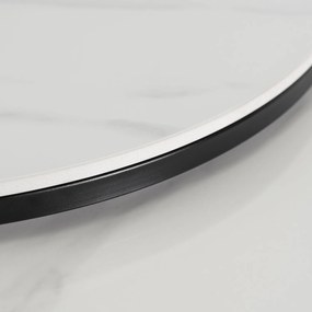 Zestaw Stolików Kawowych JERRY Biały Marmur/Czarny do Salonu Nowoczesny