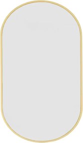Złote lustro owalne minimalistyczne 100x50 cm F0-T79