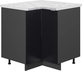 Szafka narożna czarne paski 80.5x60x82 fame-line