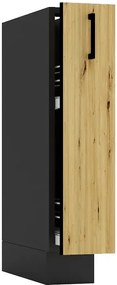 Szafka cargo 15 cm grafit + dąb artisan - Coleo 3X