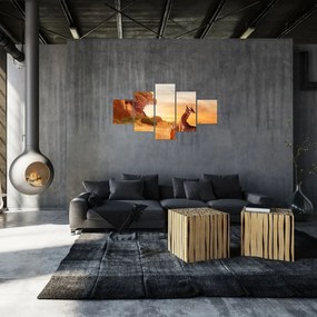 Obraz - Żyrafy w Afryce (125x70 cm)