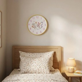 Zegar ścienny z motywem kwiatów, Ø 30 cm