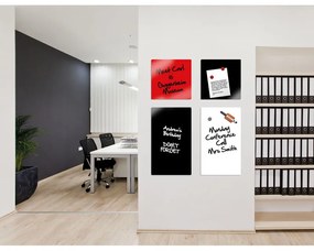 Bi-Office Szklana tablica do pisania na ścianę, magnetyczna, 780 x 480 mm, biała