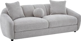 Kanapa 3-osobowa z tkaniny teksturowanej w kolorze  z jasnoszarym NAFEKI