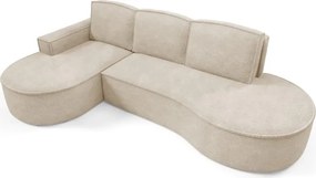 Narożnik MOLLY Lewostronny z funkcją spania, wolnostojący tkanina ABRIAMO 03 Beżowy