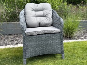 Fotel na taras z technorattanu MODERNO szary
