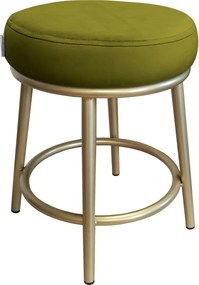 Taboret Ben tkanina Welur stelaż metalowy STOŁEK LOFT : Kolor Stelaża - Złoty, Kolor tkaniny - VELVET - BL75, Typ tkaniny - Velvet