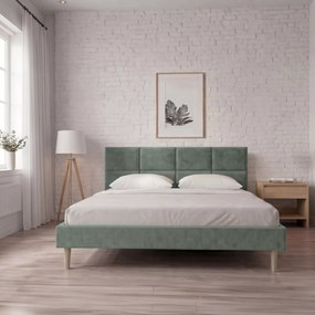 Łóżko E-Line Brik 140x200, Cloud 81 popielaty