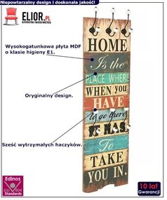 Wieszak ścienny z napisami D9-L73