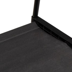 Czarny metalowy stojak na ubrania na kółkach 84x43x156 cm – Casa Selección