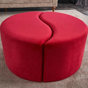 Stołek Alis Pouf Czerwony