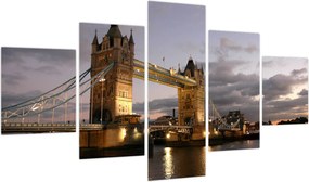 Obraz - Tower Bridge nocą (125x70 cm)