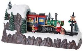 Ruchoma świąteczna scenka z pociągiem
