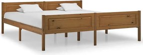 Podwójne sosnowe łóżko miodowy brąz 180x200 W6-N97