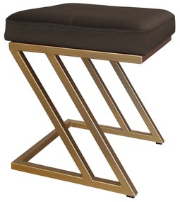 Pufa ZETA LOFT taboret podnóżek podstawa złota MG05